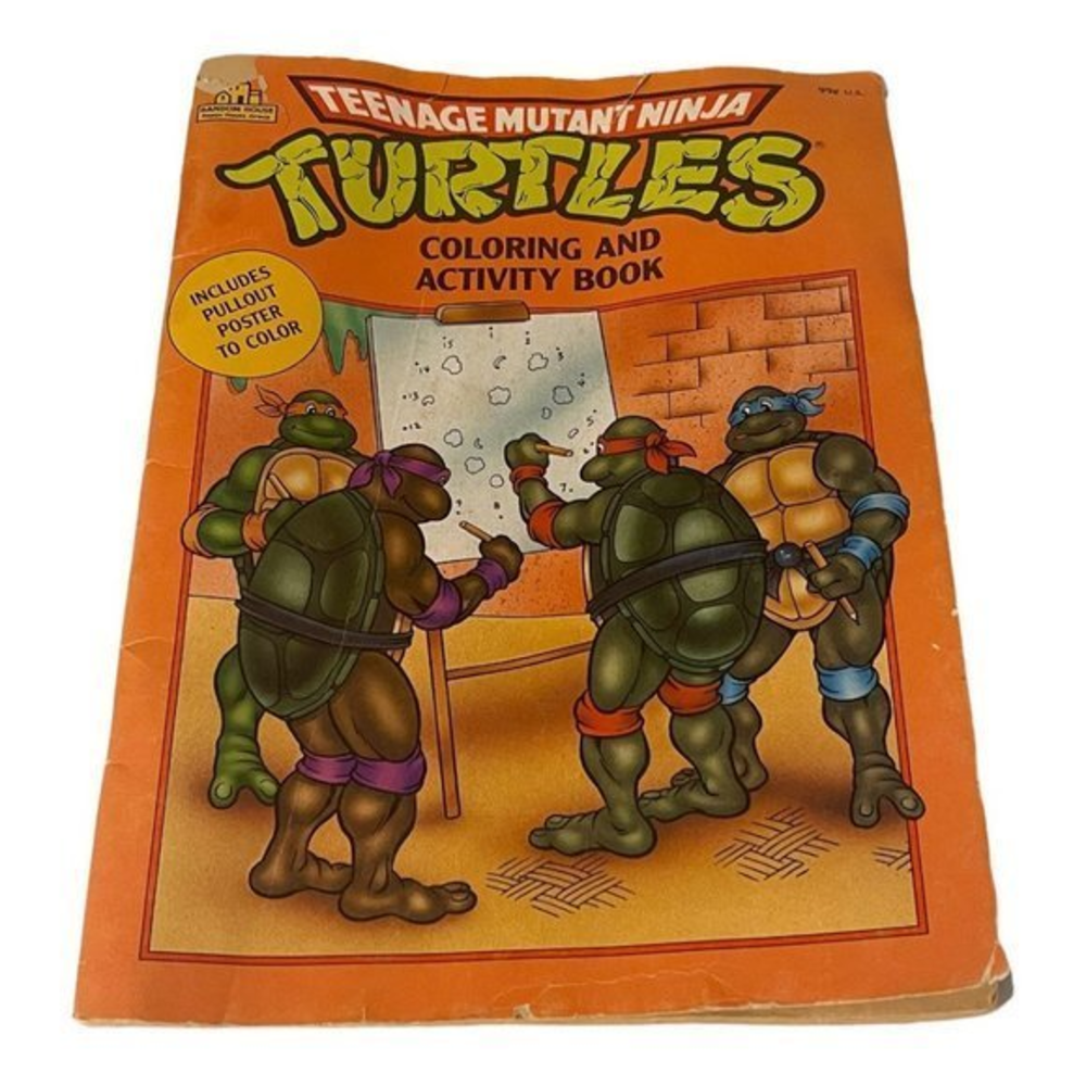 🐞VTG 1990 Teenage Mutant Ninja Turtles Coloring And Activity Book Random …